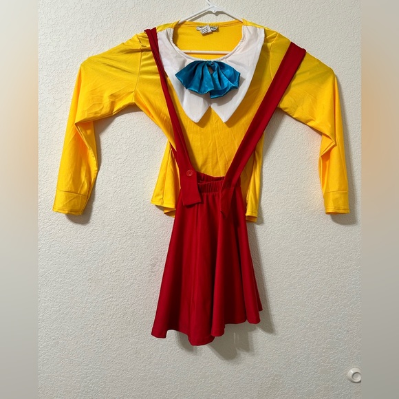 Women Tweedle Dee Dum Alice in Wonderland Costume With Cross Cross Skirt Size M - Picture 1 of 8
